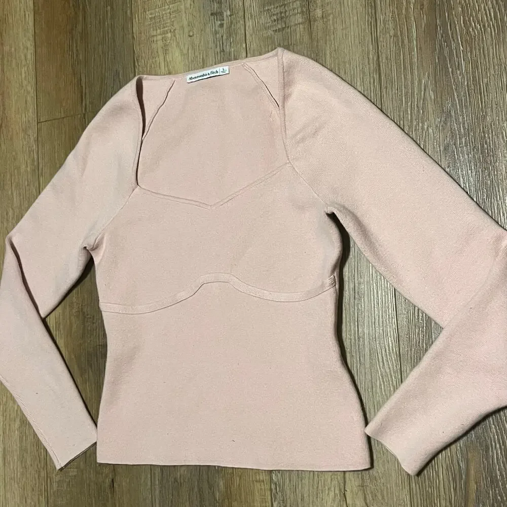 Abercrombie & Fitch Women's Pink Scoop Neck Sweater - Picture 3 of 6